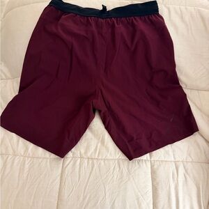 Ten Thousand Burgundy and Black Sports Shorts